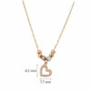 Amor Eterno - Gargantilla / Corazón 3 Oros Sólido 14k - Imagen 2