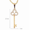 Amor Eterno - Dije Llave Diamante / Oro 10k Solido - Imagen 2
