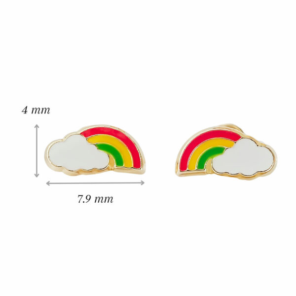 Amor Eterno - Broqueles Deluxe Arcoiris / Aretes / Oro 10k - Imagen 2