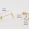 Amor Eterno - Broqueles Luna / Aretes / Oro Sólido 10k - Imagen 2