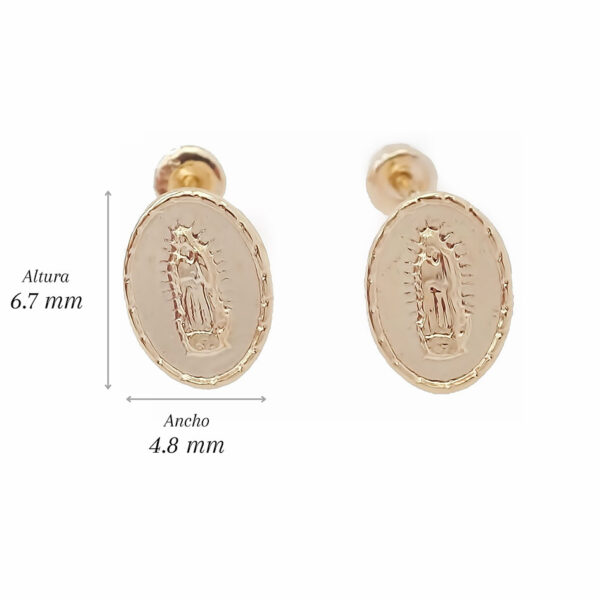 Amor Eterno - Broqueles Virgen / Aretes / Oro 10k + Regalo - Imagen 2