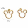 Amor Eterno - Broqueles Disney Silueta Mickey Aretes / Oro 10k - Imagen 2