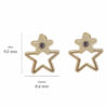Amor Eterno - Broqueles Estrella Bisel Siluet Aretes Oro 10k - Imagen 2