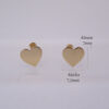 Amor Eterno - Broqueles Tachuela / Aretes / Oro Sólido 10k / Corazón - Imagen 2