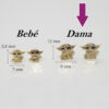 Amor Eterno - Broqueles Aretes Star Wars Yoda Grogu Oro 10k - Imagen 2