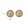 Amor Eterno - Broqueles Aretes Virgen Guadalupe 18p Oro 10k - Imagen 2