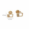 Amor Eterno - Broqueles Deluxe Facebook Like Aretes Oro 10k - Imagen 2