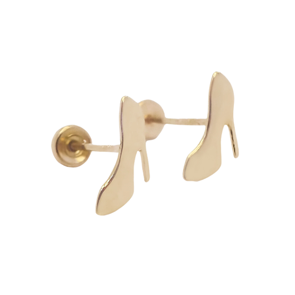 Amor Eterno - Broqueles Tacones Barbie / Aretes Oro 10k