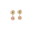 Amor Eterno - Broqueles Recto Mini Bebé / Aretes / Oro 10k / Golden