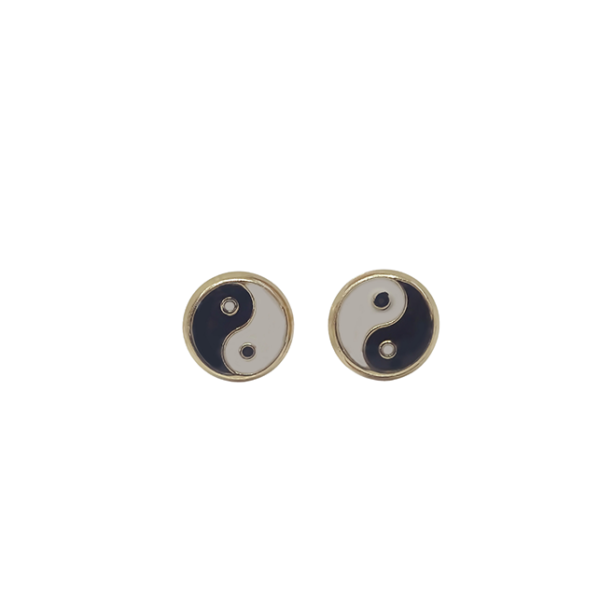 Amor Eterno - Broqueles Ying Yang / Aretes / Oro 10k