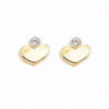 Amor Eterno - Broqueles / Corazón Diamante / Aretes Oro 10k