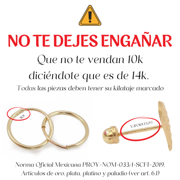 Amor Eterno - Arracadas / Aretes / Huggies Génesis* Oro 10k - Imagen 2