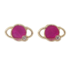 Amor Eterno - Broqueles Deluxe Saturno / Aretes / Oro 10k / Rosado
