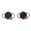 Amor Eterno - Broqueles Deluxe Saturno / Aretes / Oro 10k / Morado
