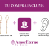 Amor Eterno - Arracadas Colgantes 3 Oros / Aretes 10k - Imagen 9