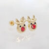 Amor Eterno - Broqueles / Reno Rodolfo Navideño / Oro 10k - Imagen 5