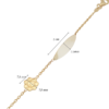Amor Eterno - Esclava Pulsera Niña / Infantil Oro 10k Sólido / Girasol - Imagen 3