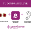 Amor Eterno - Broqueles Osito Tambor Chico / Aretes Oro 10k / Rojo - Imagen 9