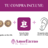 Amor Eterno - Broqueles Bisel Con Aro / Aretes Oro 10k / Transparente - Imagen 9