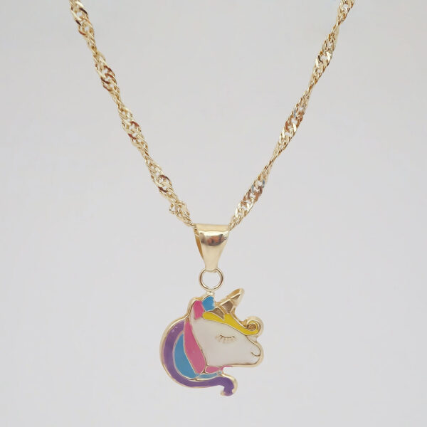 Amor Eterno - Dije Unicornio Sólido 10k + Cadena De Regalo - Imagen 4