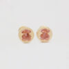 Amor Eterno - Broqueles Osito Tambor Chico / Aretes Oro 10k / Rosa - Imagen 5
