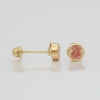 Amor Eterno - Broqueles Osito Tambor Chico / Aretes Oro 10k / Rosa - Imagen 7