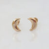 Amor Eterno - Broqueles Luna / Aretes / Oro Sólido 10k / Rellena Mini - Imagen 6