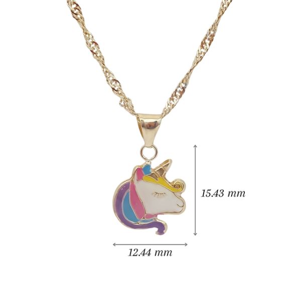 Amor Eterno - Dije Unicornio Sólido 10k + Cadena De Regalo - Imagen 2