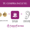 Amor Eterno - Broqueles Luneta Aretes / Oro 10k - Imagen 9