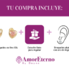 Amor Eterno - Broquel Corazón Bisel Mini Bebé Aretes Oro 10k / ROSA - Imagen 9