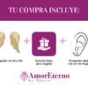 Amor Eterno - Broqueles Par Alas De Angel Due Tono / Oro 10k - Imagen 8