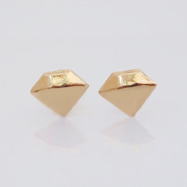 Amor Eterno - Broqueles Diamante Vector Aretes / Oro 10k - Imagen 4