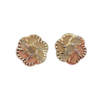 Amor Eterno - Broqueles Aretes / Flor 3 Oros / Oro 10k