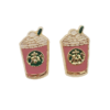 Amor Eterno - Broqueles Frappe Café Malteada / Oro 10k / Fresa
