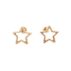 Amor Eterno - Broqueles Merengue Aretes / Oro 10k / Estrella
