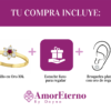 Amor Eterno - Anillo Flor / Oro 10k Solido / Rojo - Imagen 8