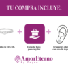 Amor Eterno - Churumbela / Corazón 10p* / Oro 10k Sólido / Blanco - Imagen 8