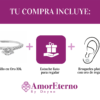 Amor Eterno - Anillo Solitario Romina / Oro Sólido 10k / Blanco - Imagen 6