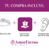 Amor Eterno - Anillo Almendra / Oro Sólido 10k / Blanco - Imagen 8