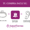 Amor Eterno - Anillo Europa / Oro Sólido 10k / Blanco - Imagen 7
