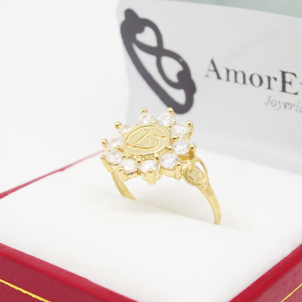 Amor Eterno - Anillo Xv Años / Sol / Oro 10k Solido - Imagen 7