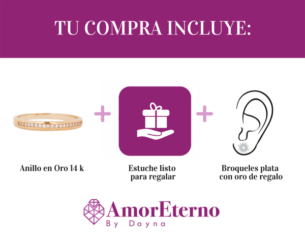 Amor Eterno - Churumbela Eva / Oro 14k/ Rosa - Imagen 8