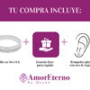 Amor Eterno - Anillo Tiana / Oro Sólido 14k / Blanco - Imagen 9
