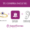 Amor Eterno - Anillo Flor / Oro 14k Solido / Azul Oscuro - Imagen 9
