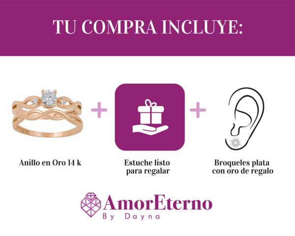 Amor Eterno - Alianza Mérida / Oro 14k / Oro Rosa - Imagen 8