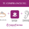 Amor Eterno - Anillo Solitario / Doble Y / Oro Sólido 14k / Rosa - Imagen 8