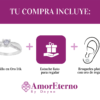 Amor Eterno - Anillo Almendra / Oro Sólido 14k / Blanco - Imagen 8