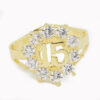 Amor Eterno - Anillo Xv Años / Rose / Oro 10k Solido - Imagen 3