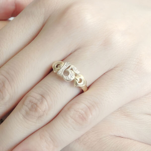 Amor Eterno - Anillo Xv Años / 2 Corazones / Oro 14k Sólido - Imagen 7