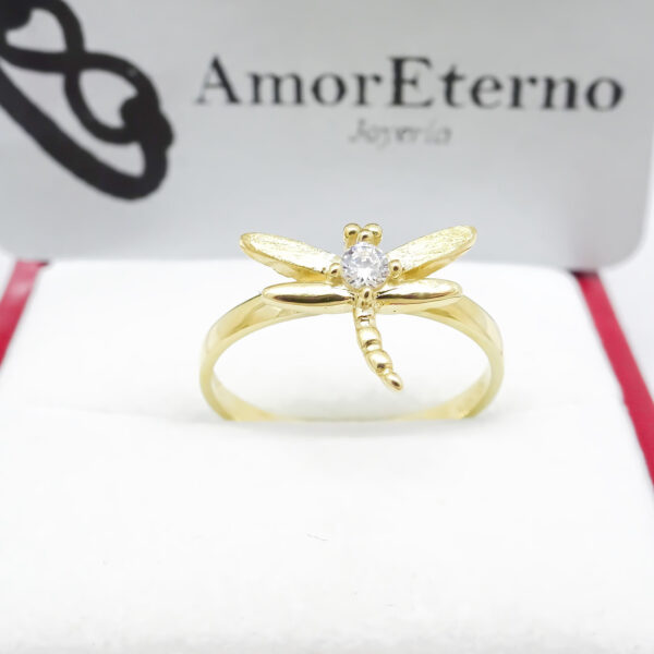 Amor Eterno - Anillo Libellule / Oro 14k Sólido / Amarillo - Imagen 5